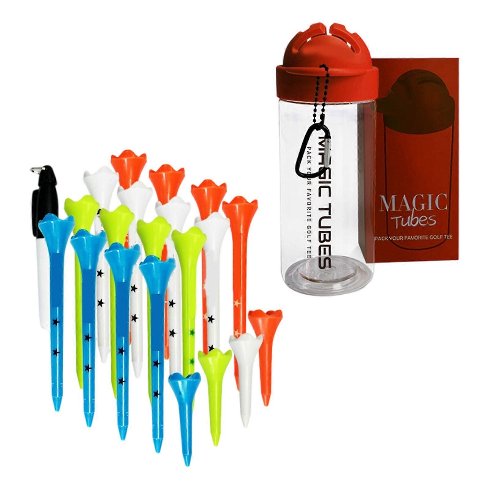 Advanced Golf Markers with Tilting and Solid Construction Professional Golf Tees for Long-Terms Use  Red