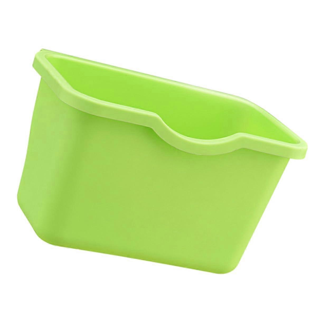 Kitchen Cabinet Door Hanging Trash Can Green Plastic Waste Bin SpaceSaving Indoor Garbage Container