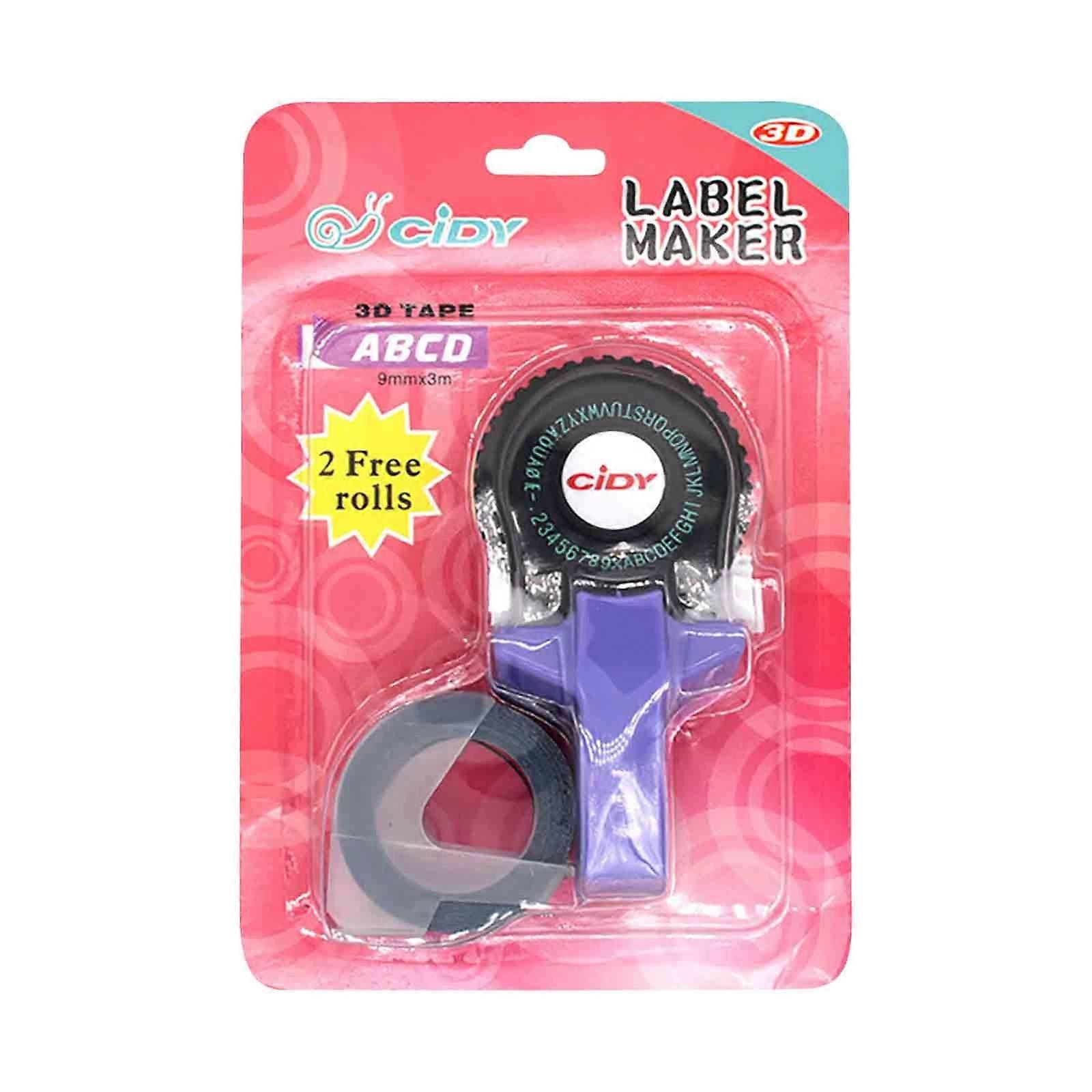 Gyedtr Label Maker Machine with Tape Small Office Home Edit Label Maker Embossing Machine Engraving Machine Hand Tent Decorative Tape Paper Clearance