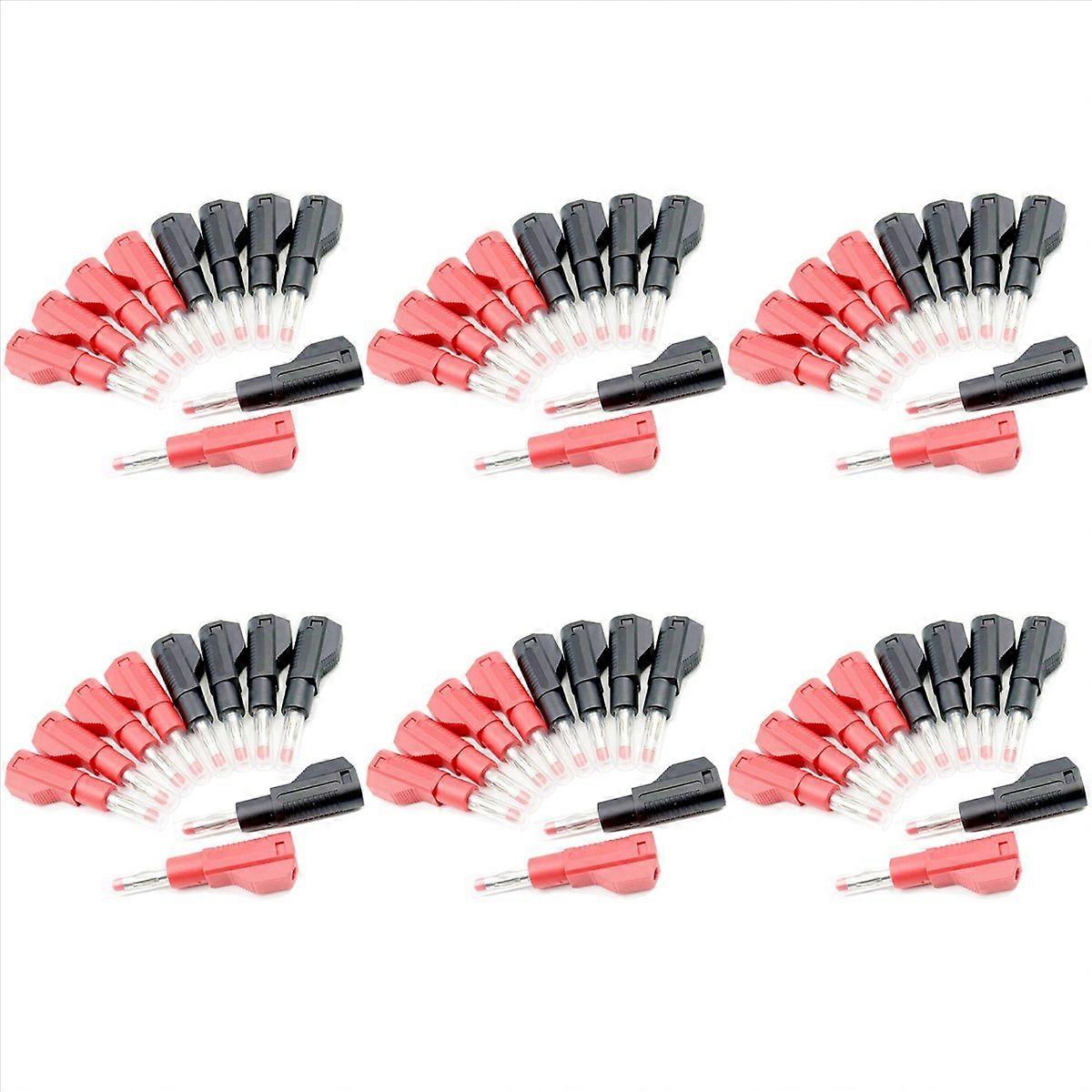 60 Sets Retractable Sheath 4mm Banana Plug Connectors Stackable Wire Solder Multimeter Test Leads En