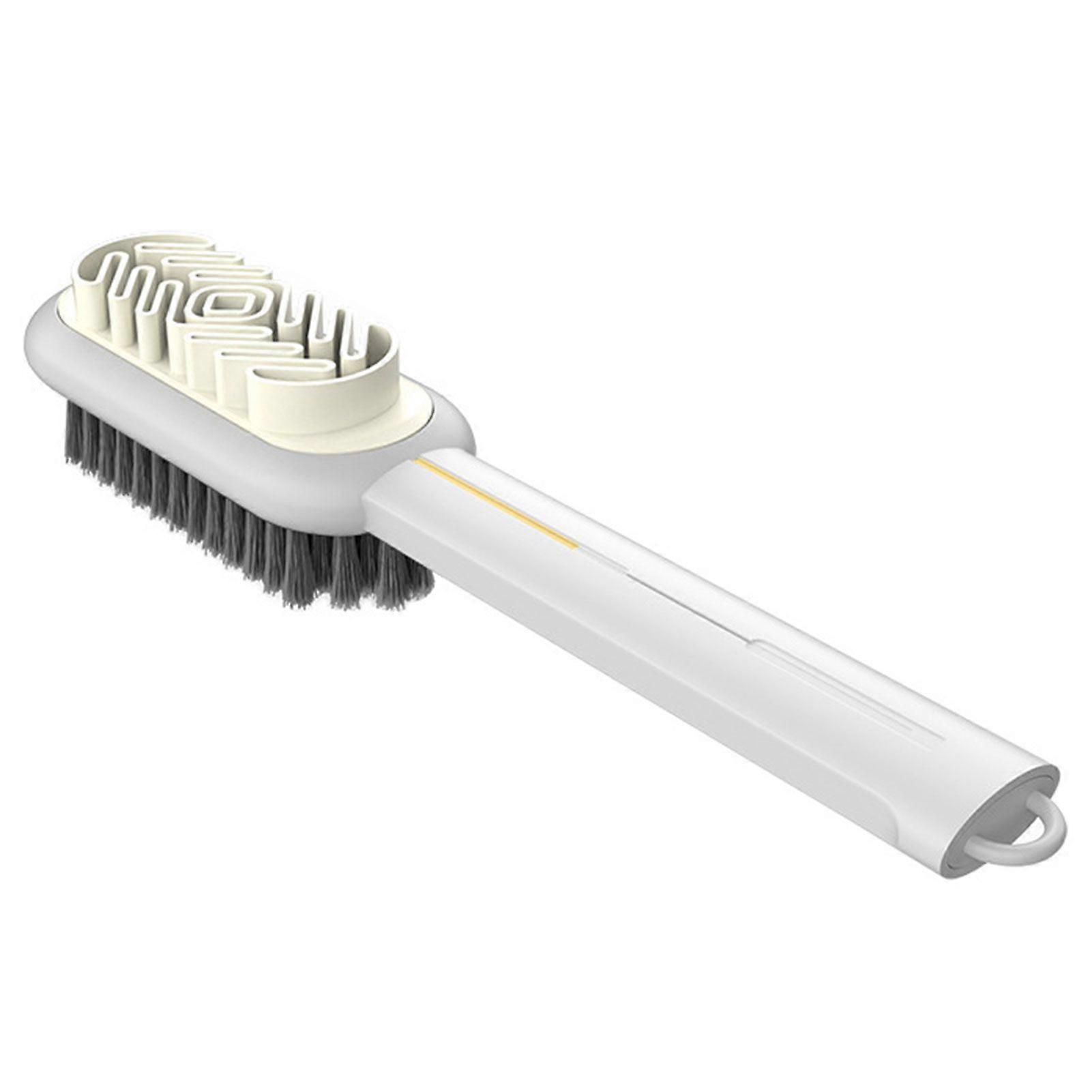 Brosse à chaussures en daim à long manche, gomme en caoutchouc, brosse de nettoyage multi-usages pour chaussures, intérieur de voiture, entretien des chaussures de mode