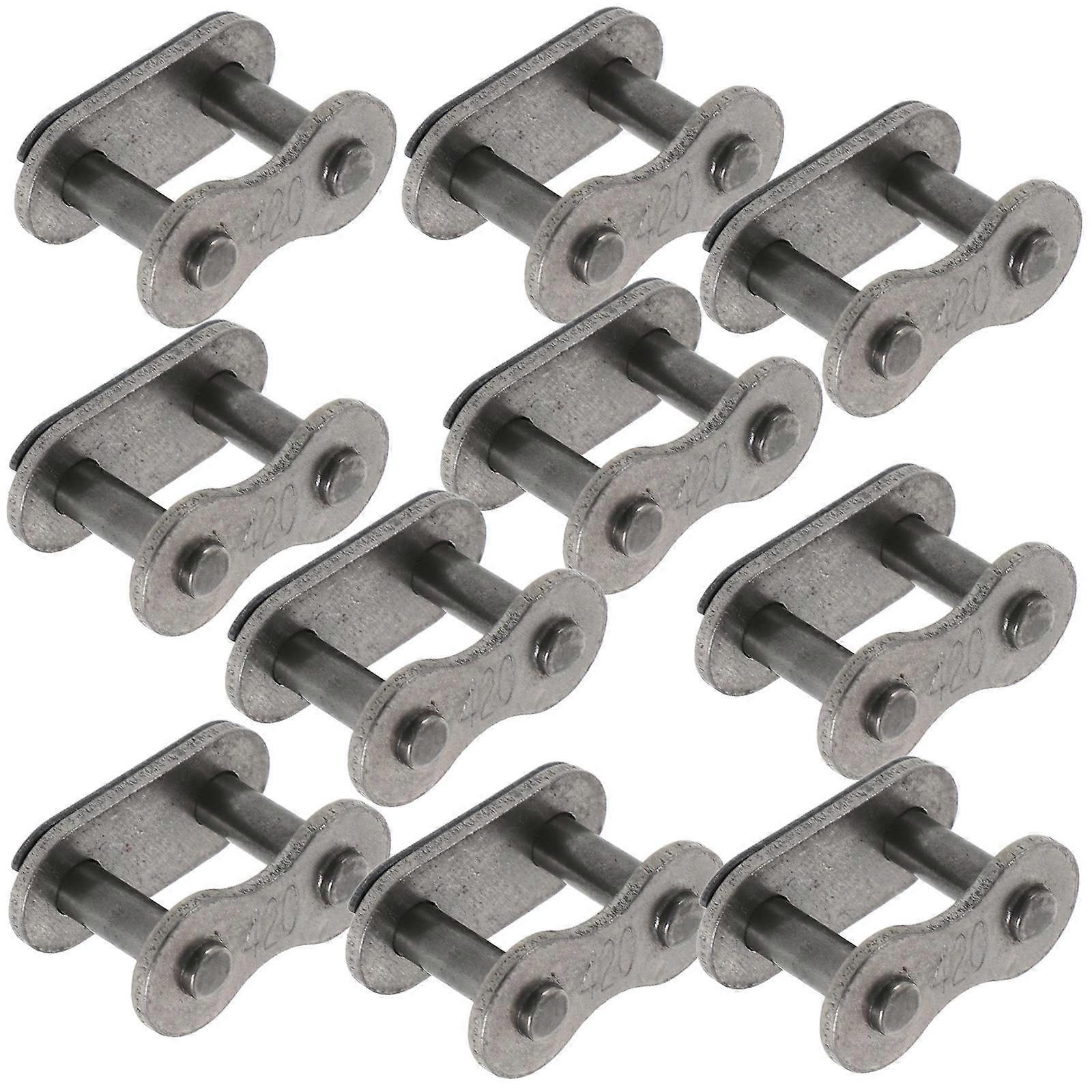 Silver Motorcycle Chain Link 10Pcs Heavy-Duty Chain Connector Tool