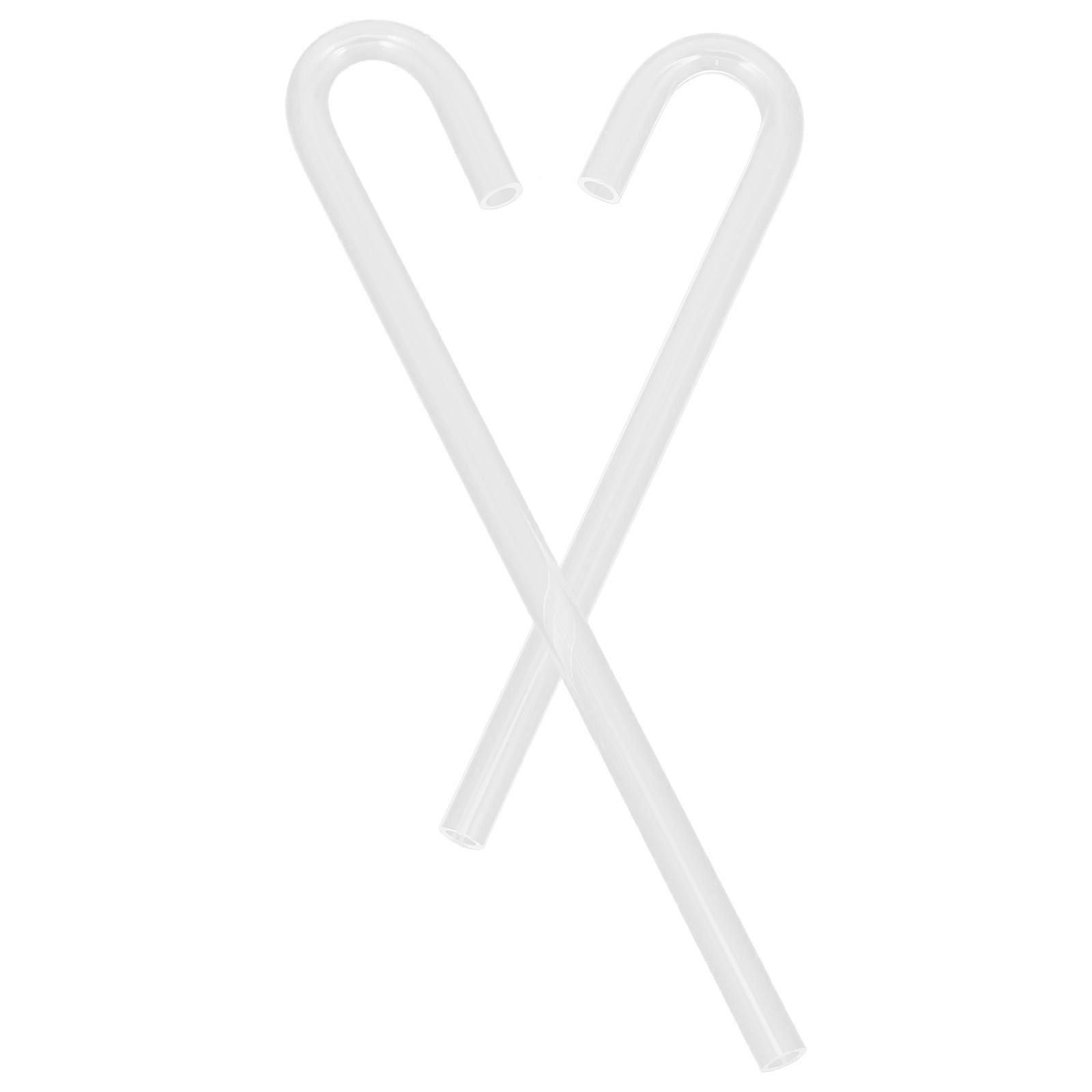 Acrylic U Shape Co2 Diffuser for Aquarium Use 2Pcs Transparent Tube