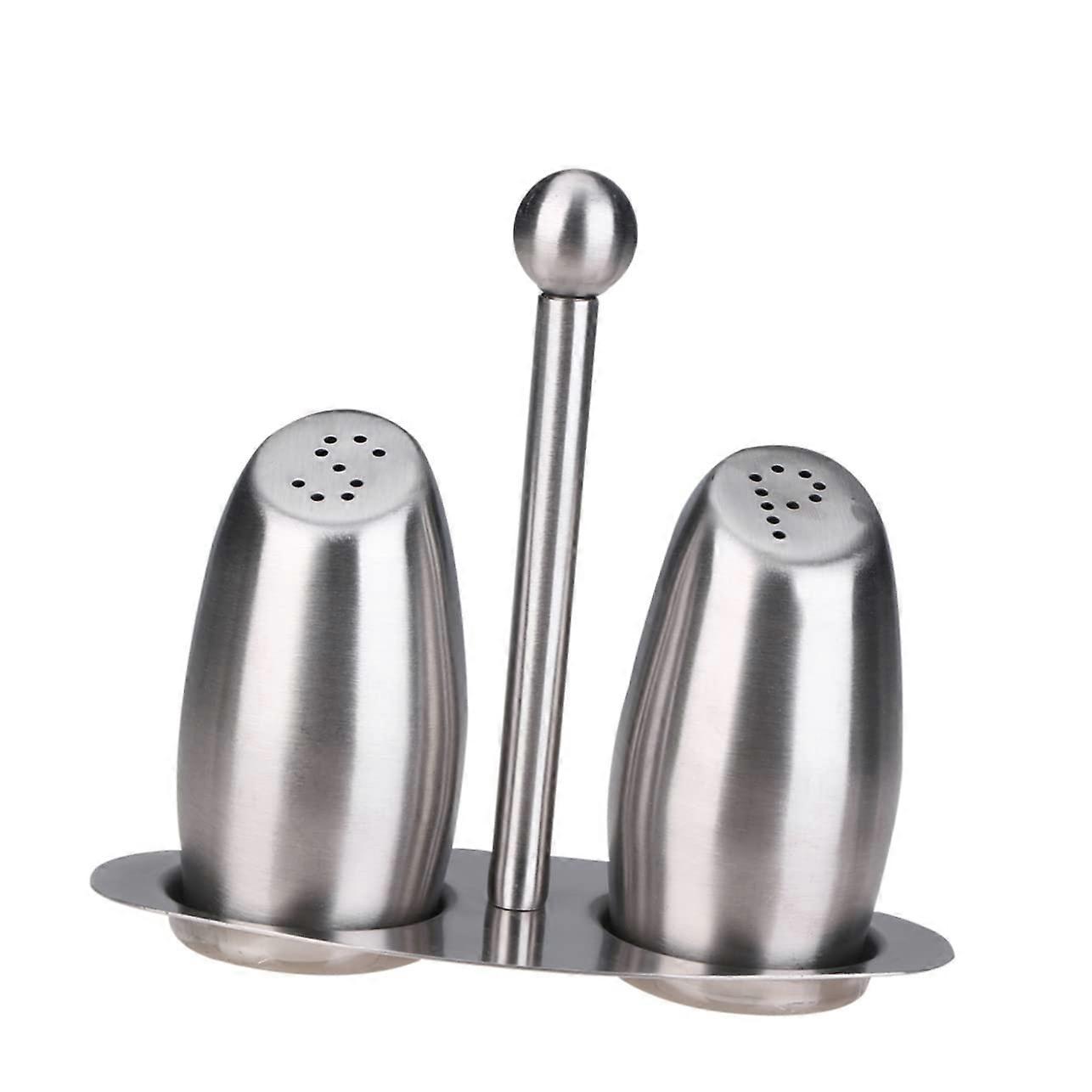 Stainless Steel Salt and Pepper Grinder Set with Clear Markings, Rust Resistant, Easy to Clean