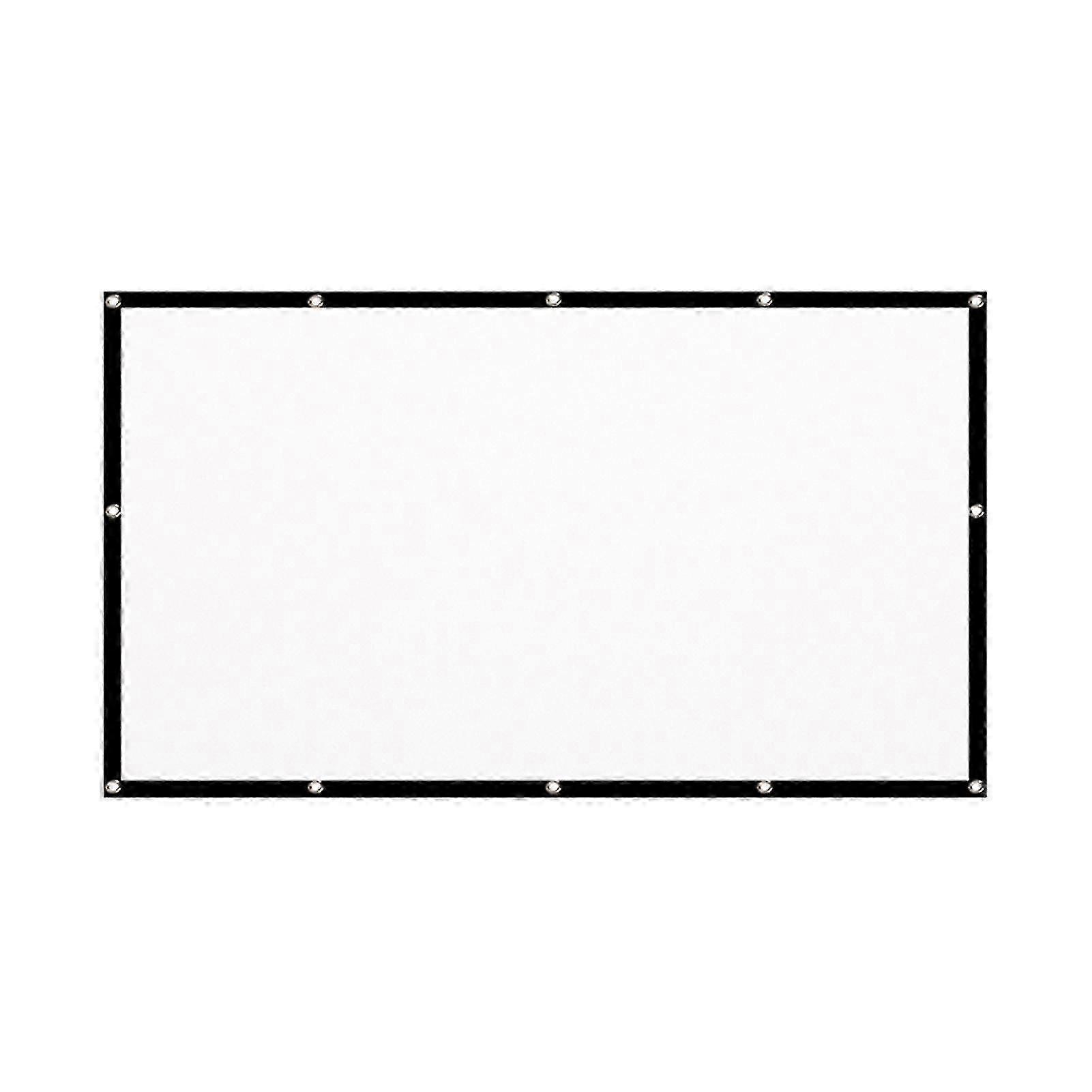 H60C Projector Screen Thick Simple Design Polyester 60 Inch 16:9 Foldable Projection Curtain for Movie w