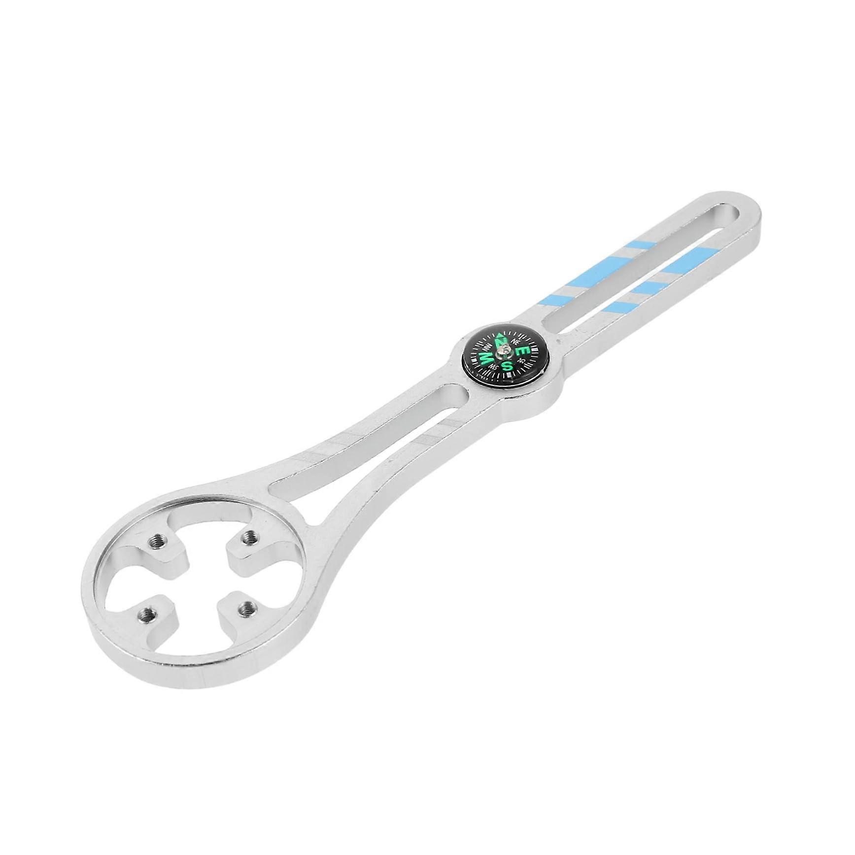 Road Bike Mount with Compass, Adjustable Aluminum Handlebar Bracket for Speedometer and Front Light