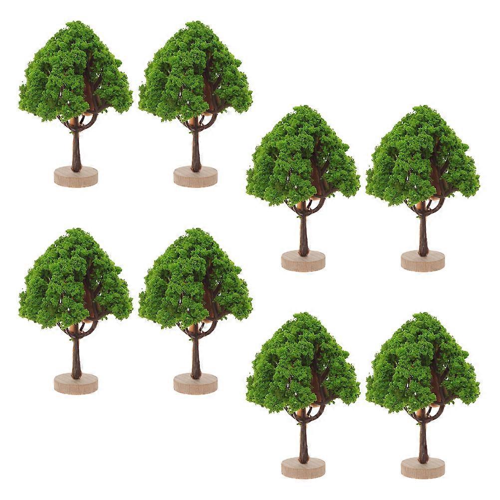 Miniature Simulation Tree Model for Decor with 8Pcs Green Trees