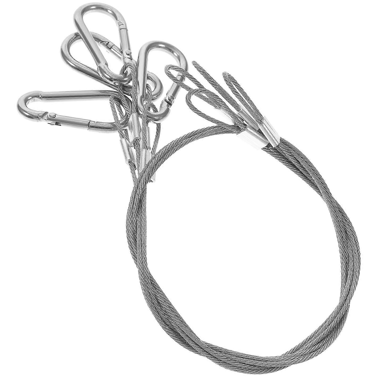 Heavy Duty Stainless Steel Safety Cable Locks for Security Rope 12Pcs Silver