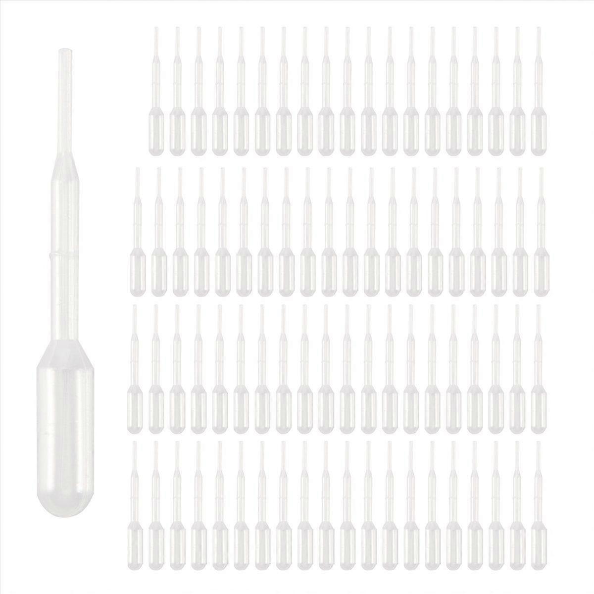 100 pipettes graduées compte-gouttes en polyéthylène (0,2 ml)