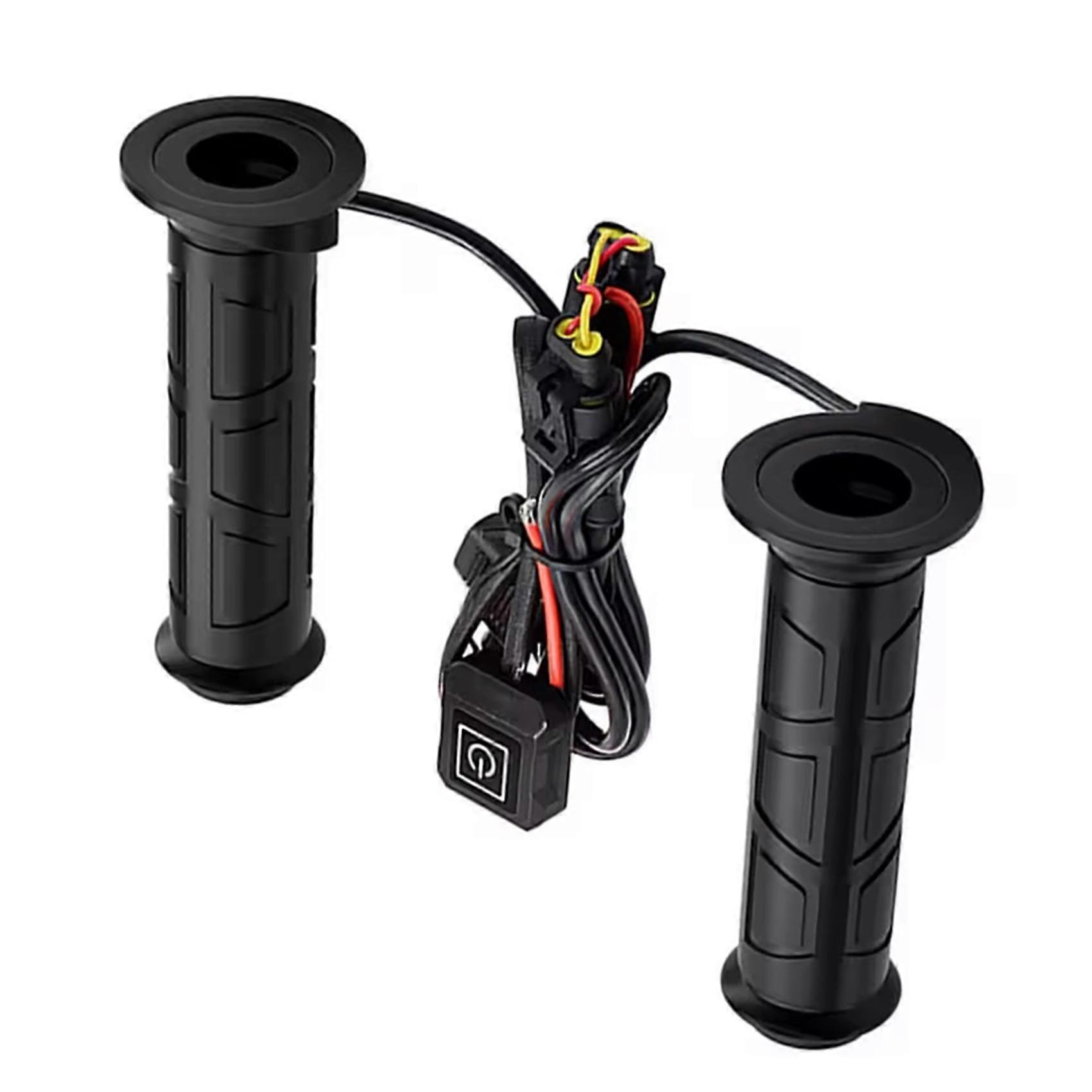 12V Electric Heated Grips Handlebar for ATV Intelligent Three-Speed Heating Handgrips for 22mm Handlebar Diameter