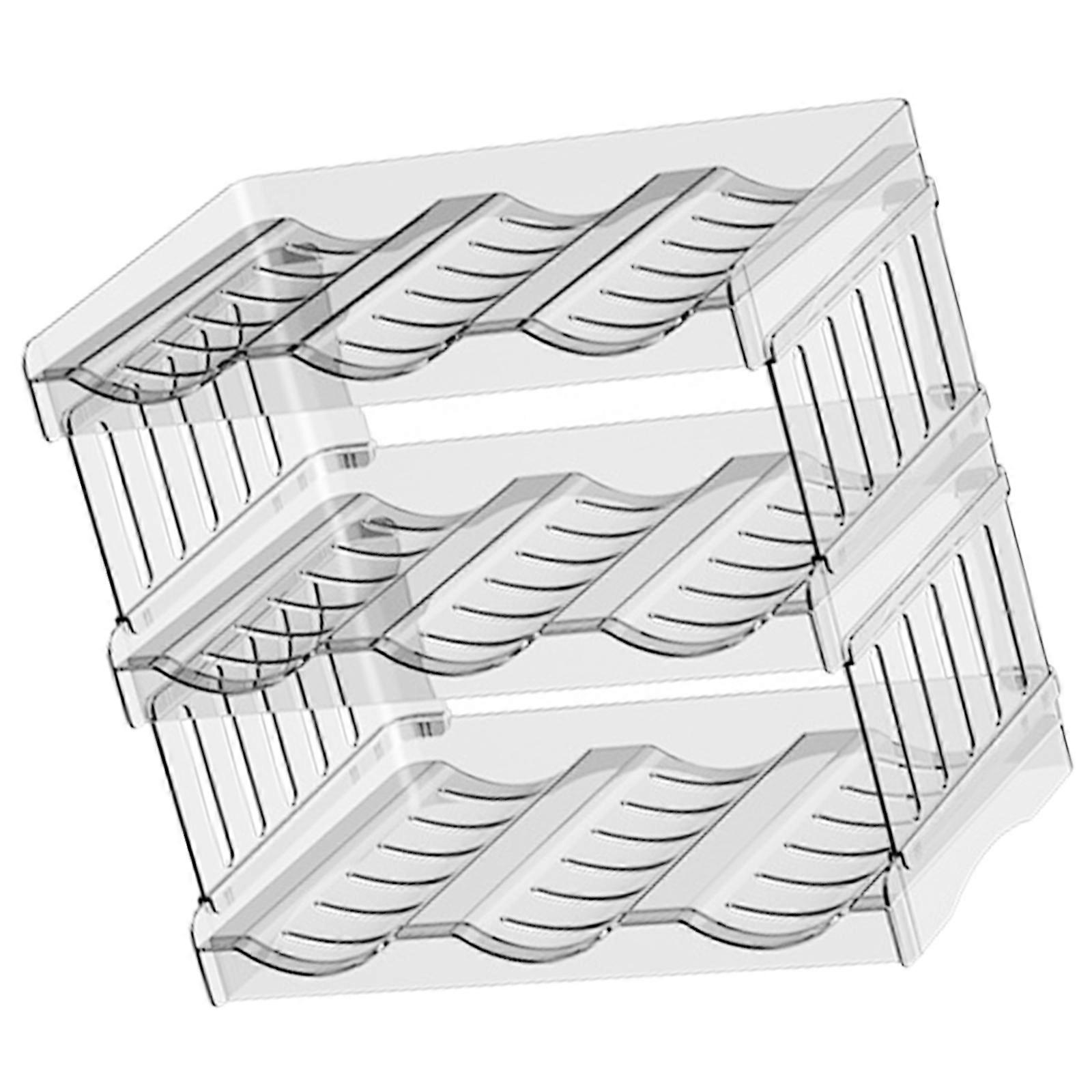 Stackable 3 Layer Clear Bottle and Cup Holder Sturdy Bottle Display Rack Practical Cup Holder for Kitchen Organization Multicolor