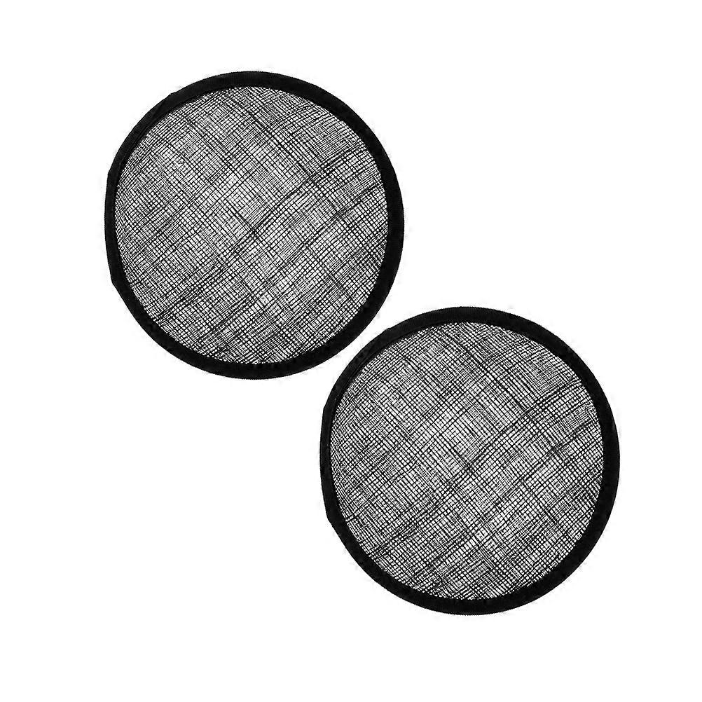 Linen Fascinator Hat Base Black for Supporting Use 2Pcs DIY Craft Making