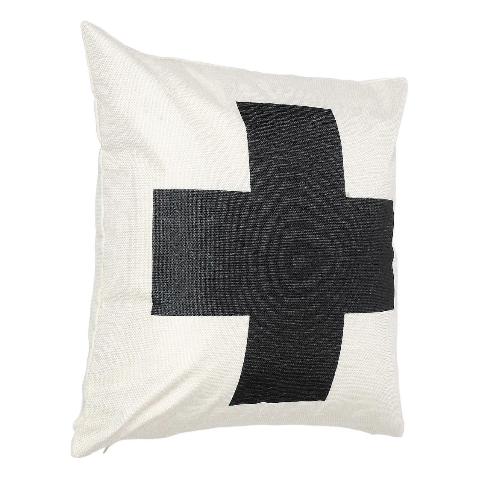 Cross Pillowcase Decorative Linen Pillowcase for Home Use