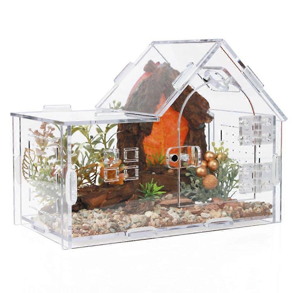 Acrylic Jumping Spider Enclosure Versatile Reptile Enclosure for Tarantula,Gecko,Chameleon,Beetle,Mantis,and Hermit Crab