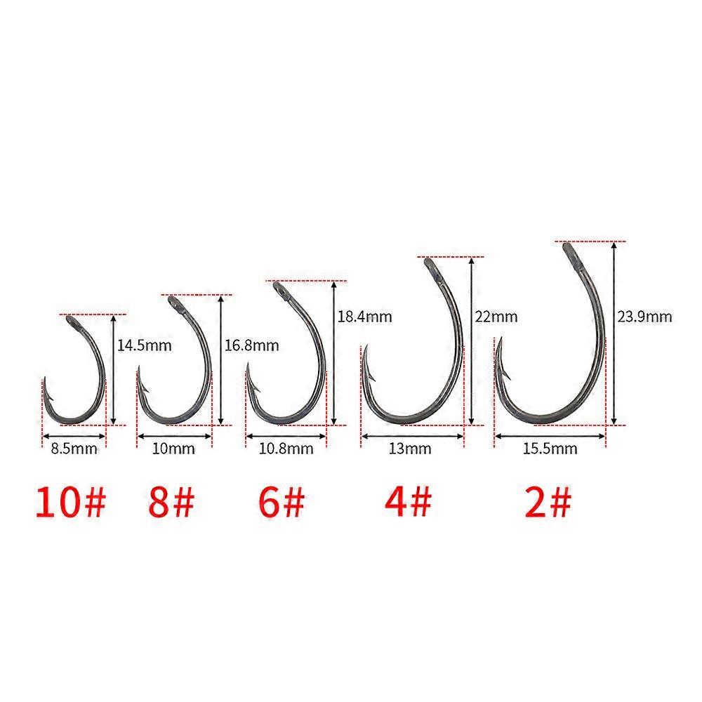 50 pcs/pack 8011 rev��tement crochets barbel��s �� haute teneur en carbone p��che �� la carpe crochets de p��che en acier inoxydable