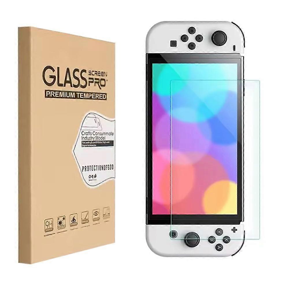 Screen Protector Tempered Glass Full Coverage 9H HD Clear AntiScratch for Nintendo Switch OLED