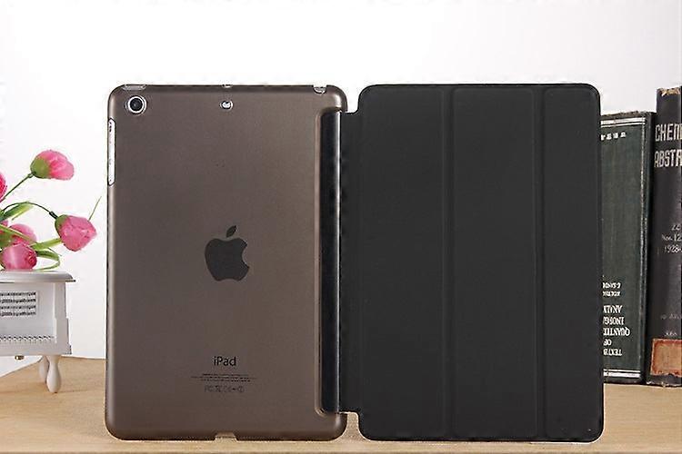 Stylish Case For Ipad 2017/2018 9.7 Black Tri-fold Stretch Leather