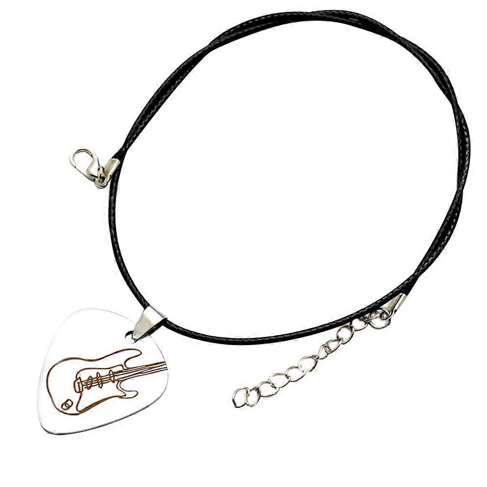 Collier médiator avec cordon noir à porter