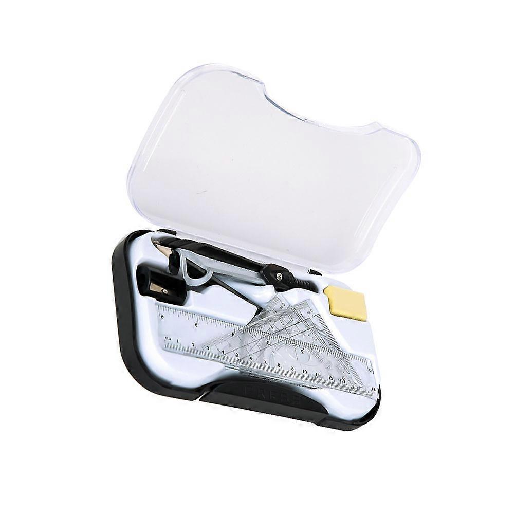 Math Ruler Tool Set Compass for Drawing with 48Pcs