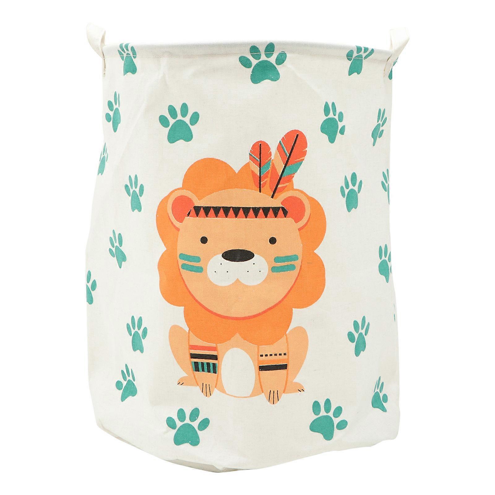 Storage Basket Cotton Laundry Hamper for Household Use Collapsible