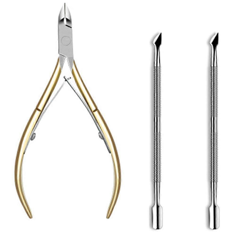 Professional Stainless Steel Cuticle Nipper with Precision Sharp Blades and Durable Double Spring