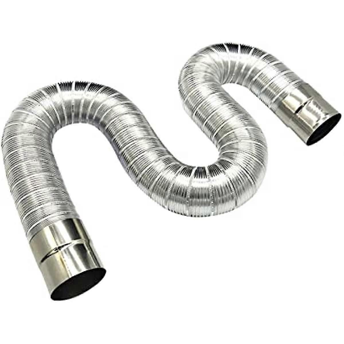 Rallonge de conduit de cheminée flexible de 1,5 m, tuyau de poêle coudable, raccords d'évacuation pour cheminée de foyer, accessoires de brûleur pour chauffage d'hiver et camping -LL