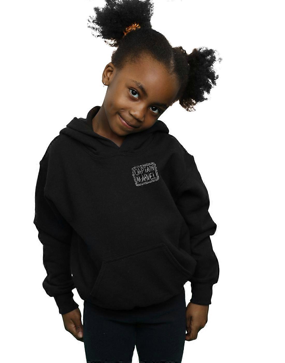 마블 걸스 캡틴 마블 브레스트 패치 후드티