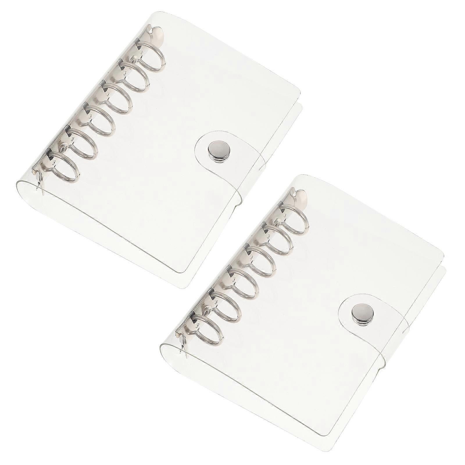 A7 Diary Transparent Cover for Students 14Pcs 6 Hole Notebook Use