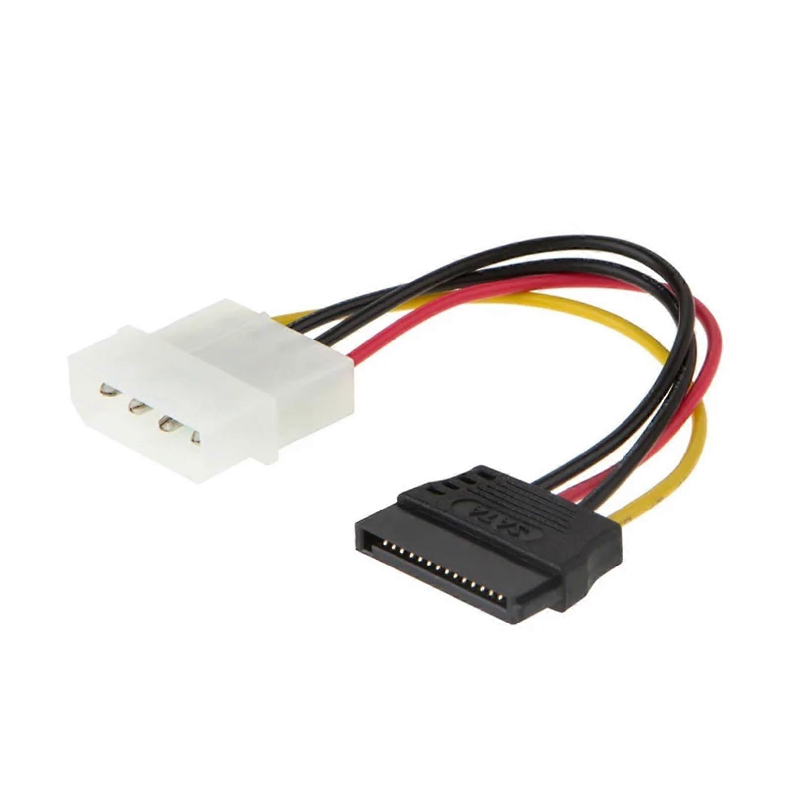 SATA Power Adapter 4 Pin Compatible with Molex to SATA 15 Pin Cable 10cm MultiDevice Power Support