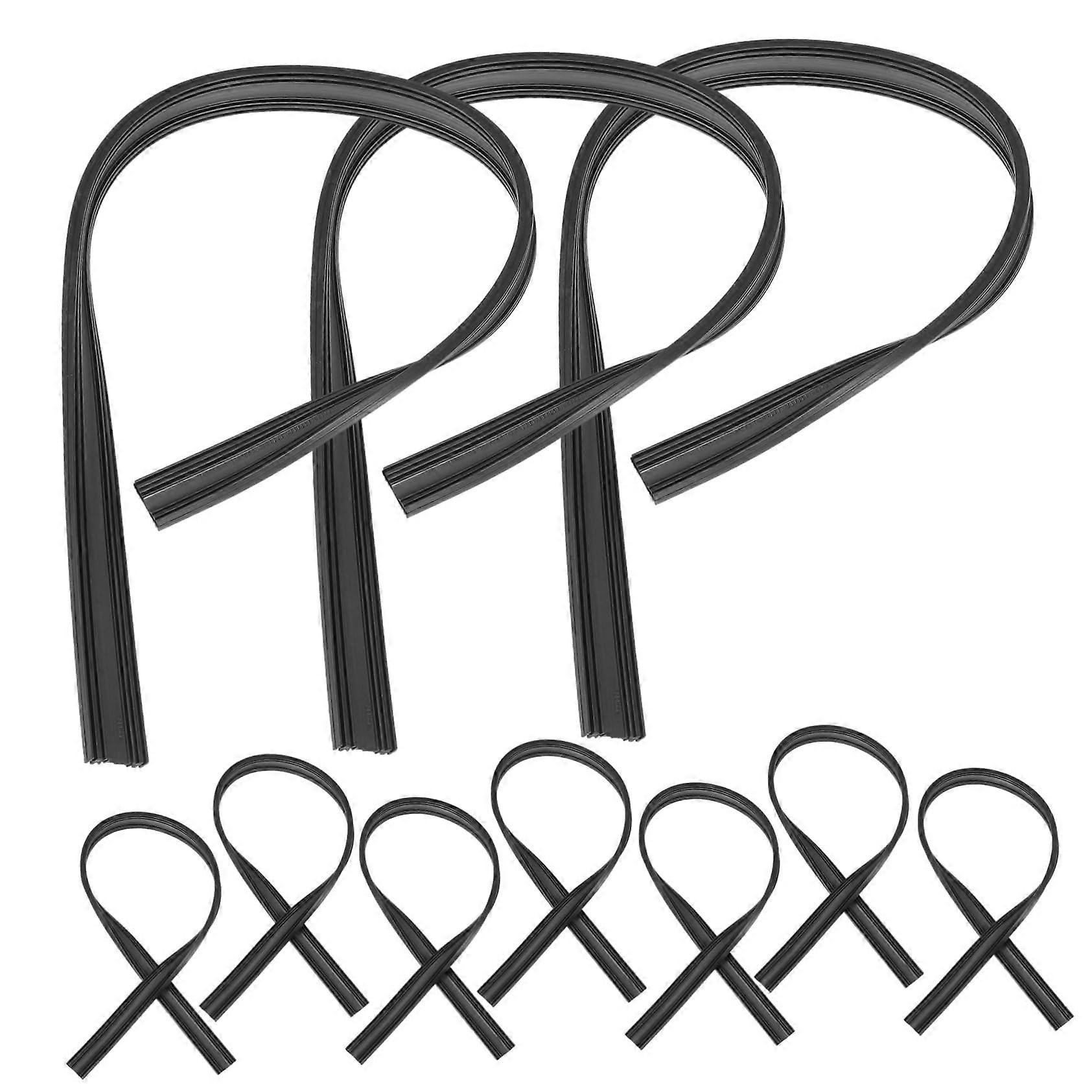 10pcs Frameless Rubber Windshield Wiper Blades Refills Streak AllWeather Performance