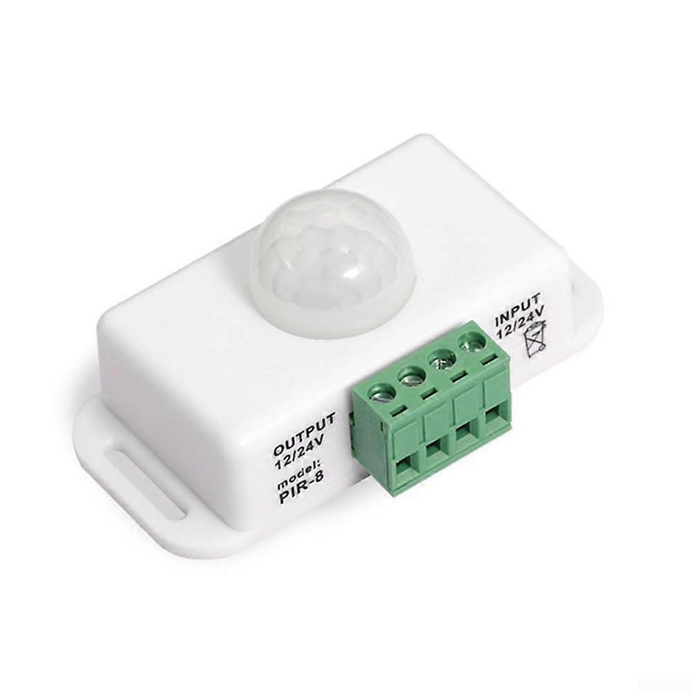 DC12V 24V LED Motion Sensor Switch PIR Infrared 6A Quick Detection Energy Saving for Strip Lamp White