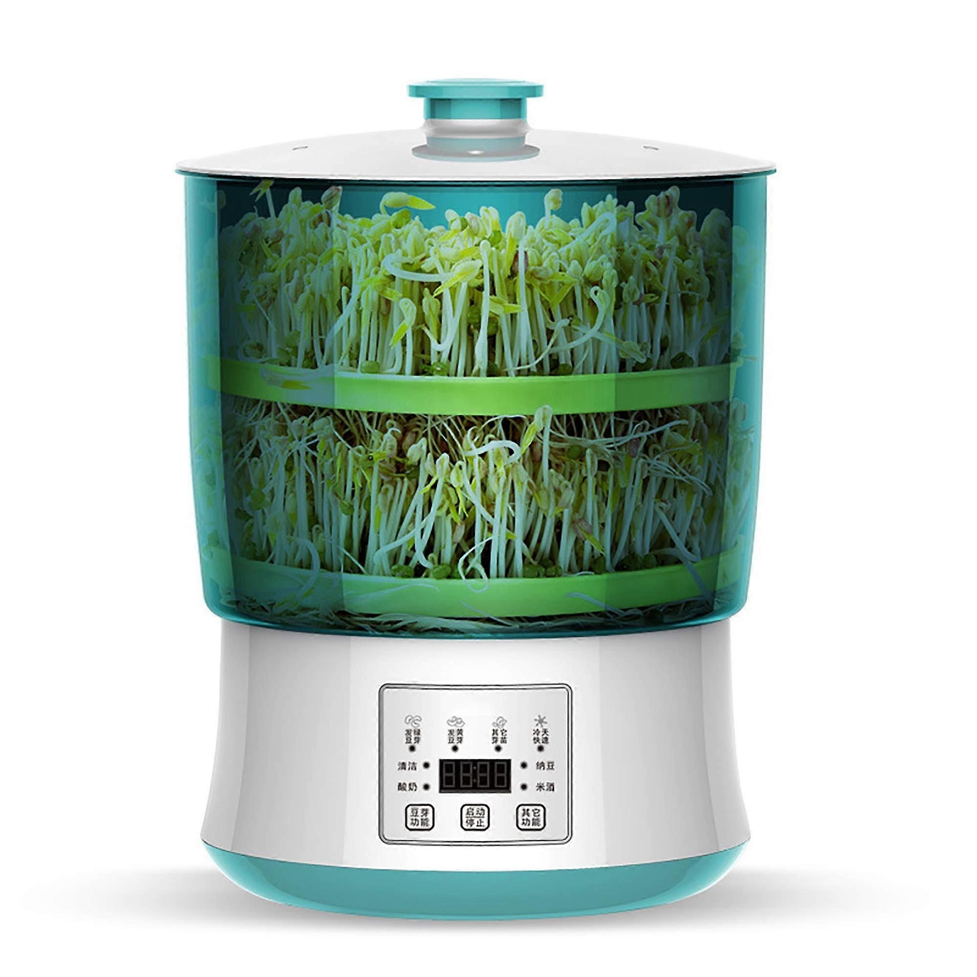 Large Capacity Automatic Bean Sprout Maker with LED Smart Display, Three Sprouting Modes for Home
