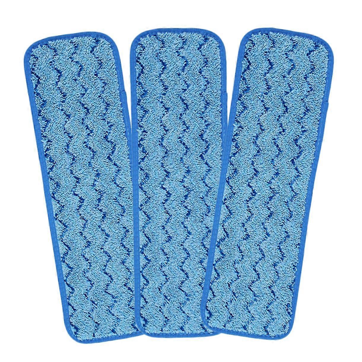 3pcs Microfiber Mop Replacement Pads Reusable Wet and Dry  Absorption for Home and Office