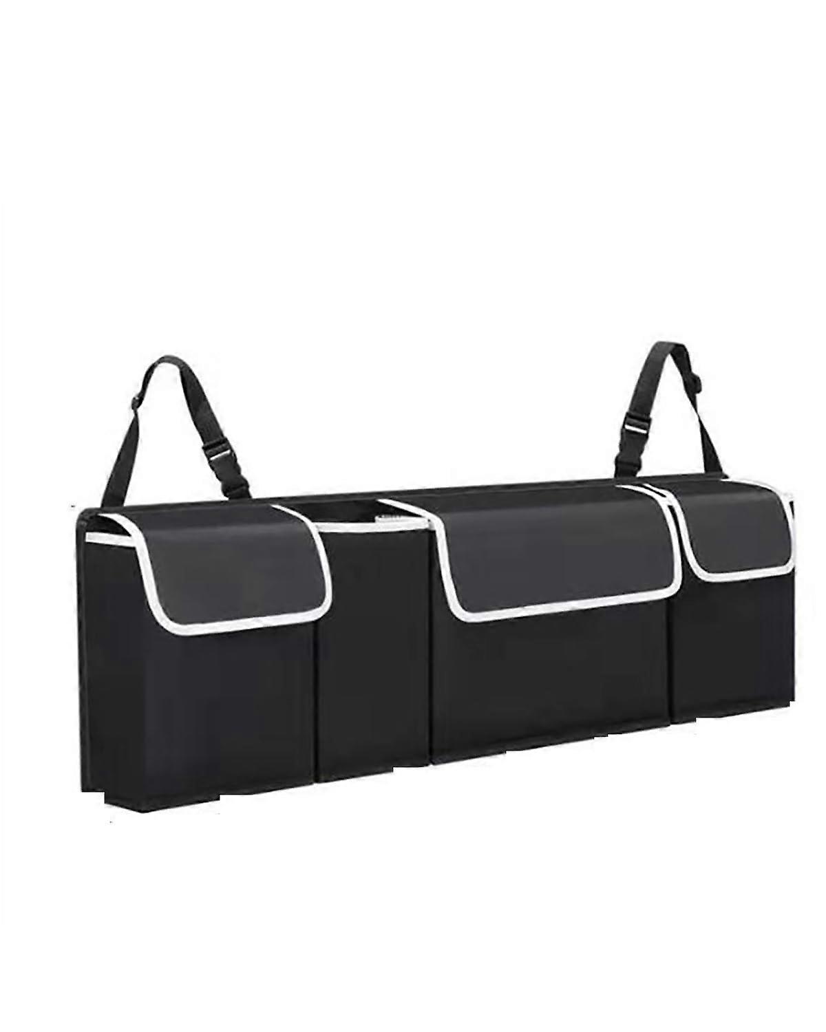 Car Trunk Organizer with  Capacity Double Layer Mesh, Adjustable Oxford Storage Net for Campervan (Brown)