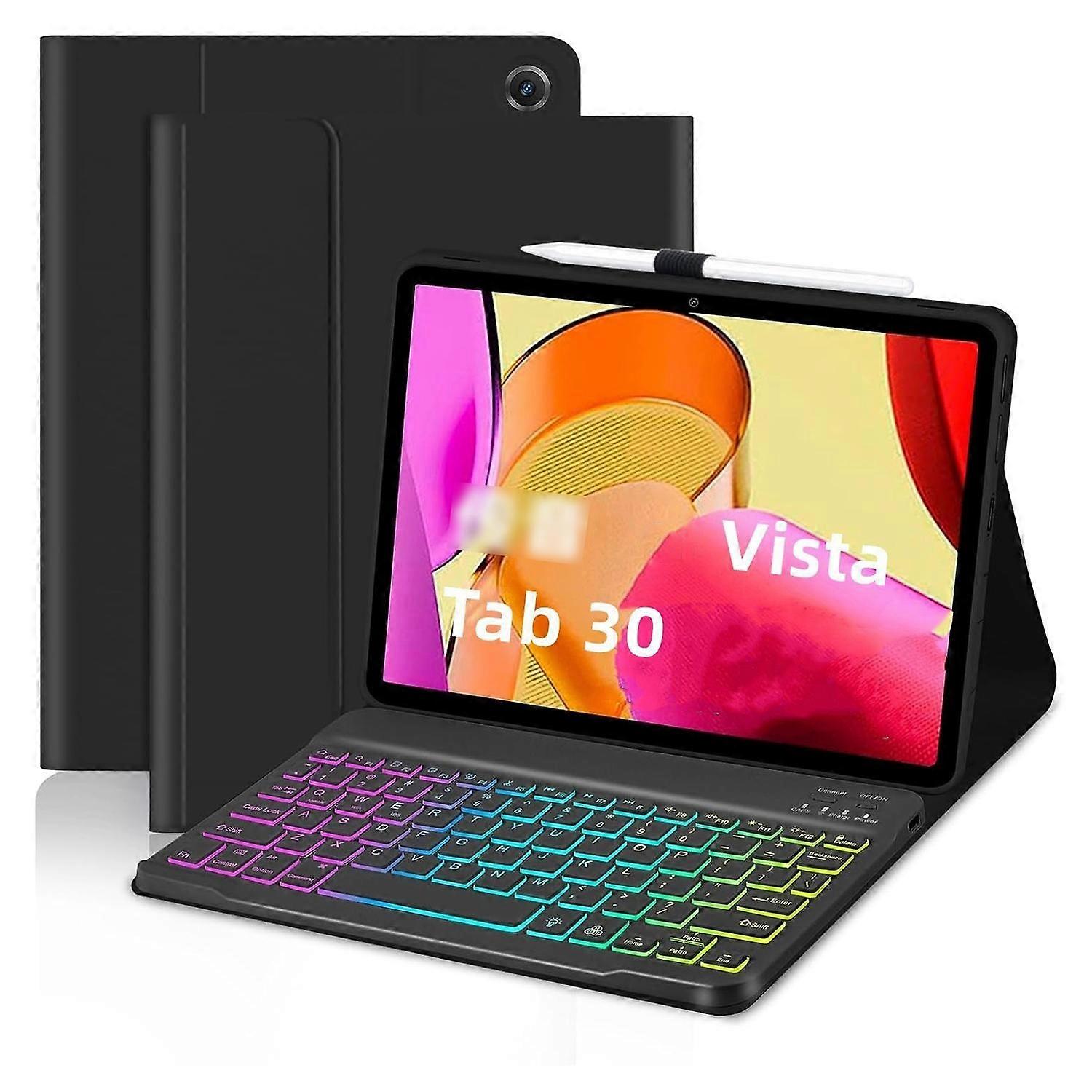 Backlight Bluetooth Keyboard PU Case For itel Vista Tab 30