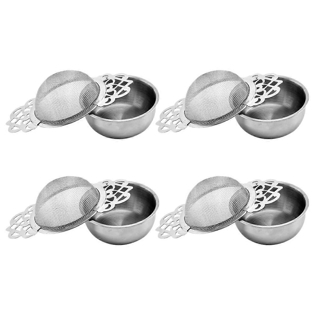 Stainless Steel Tea Strainer Set with Fine Mesh for Loose Leaf Tea Infuser and Easy Brewing