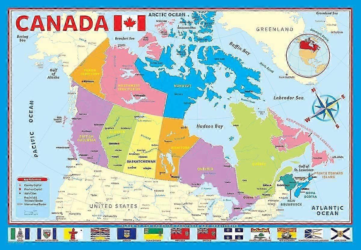 Mapa da Canadá Puzzle (1000 Peças)