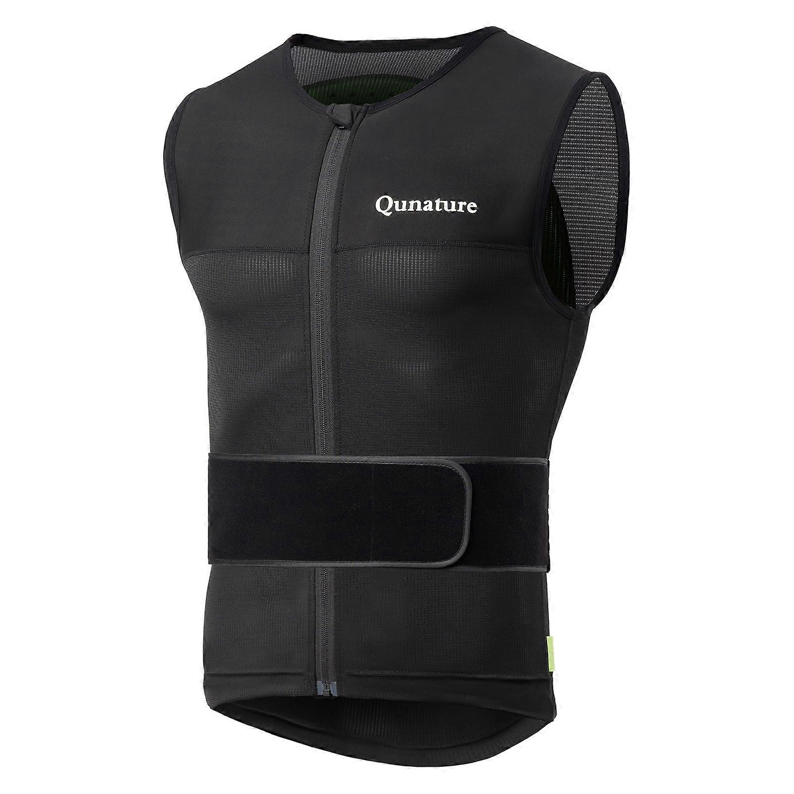 Ski Back Protector Vest with CE Level 1 Pads, Adjustable Belt, Breathable Mesh, Large