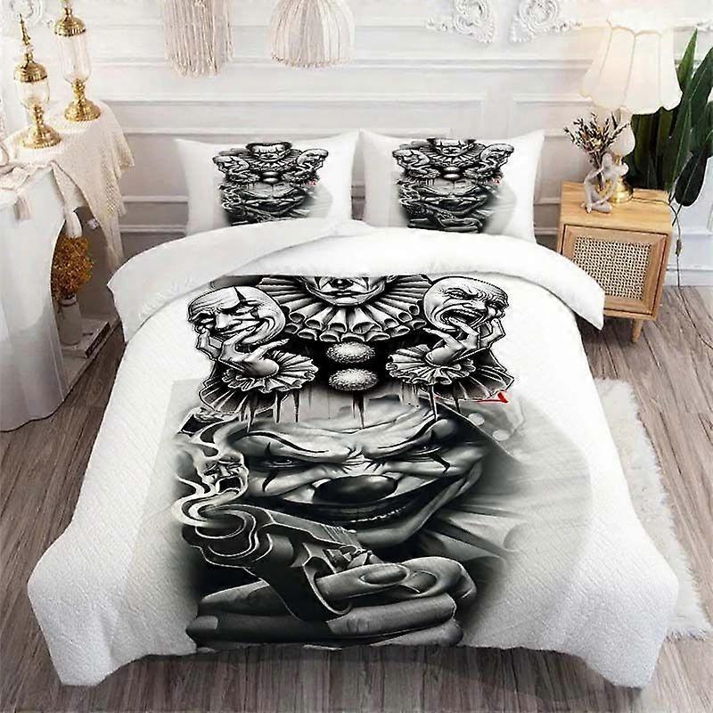 3pcs Bedding Set Featuring a Black White