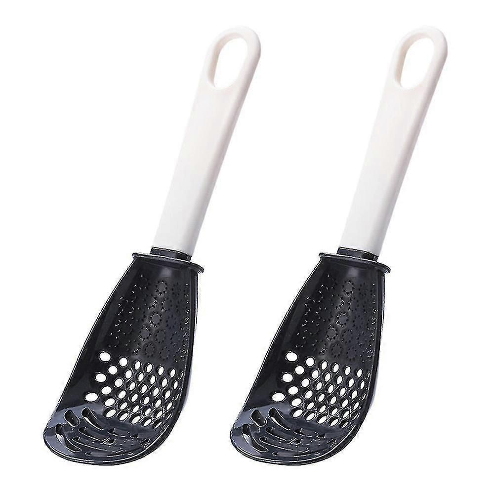 1 Set 2pcs Plastic Grinding Spoons Multi-function Potato Crushers Colanders
