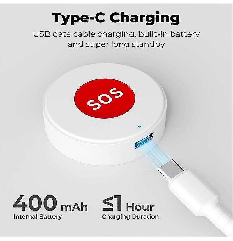 Mini Tuya WIFI Elderly SOS Button Waterproof Emergency Panic Sensor
