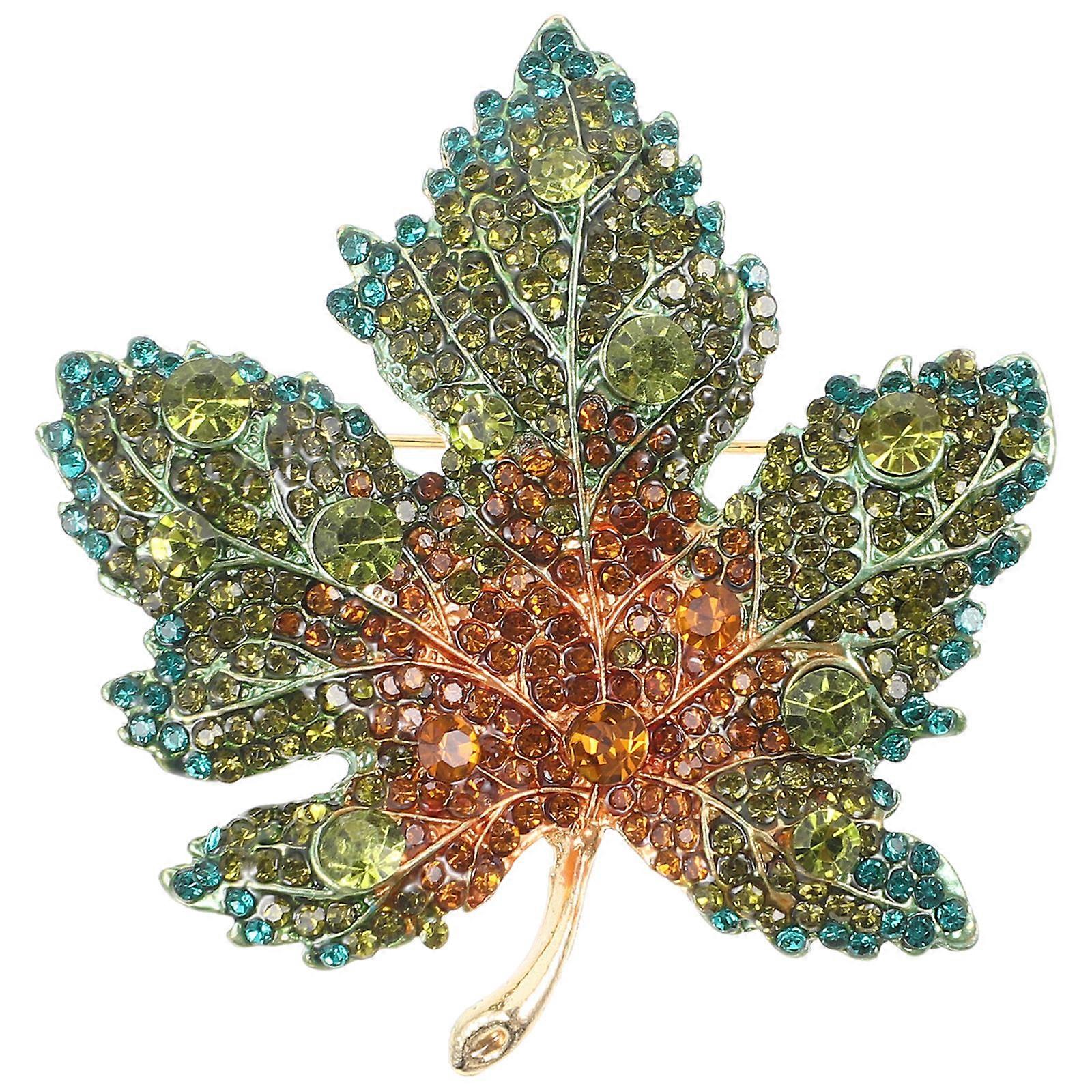 Alloy Fall Brooch Maple Leaf Brooch Pin Decorative Clip