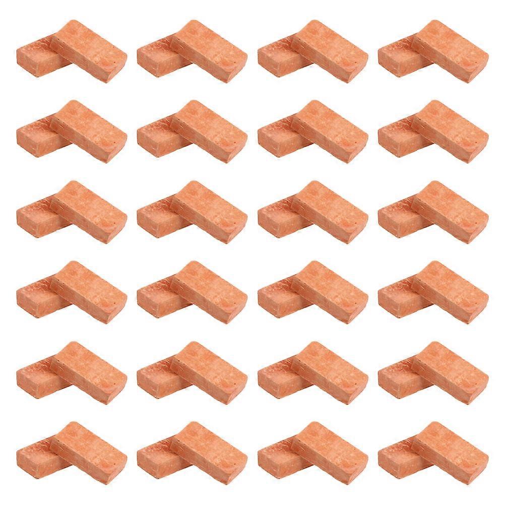 Mini Bricks Light Brown Miniature Bricks for Sand Table Model 60Pcs Pack