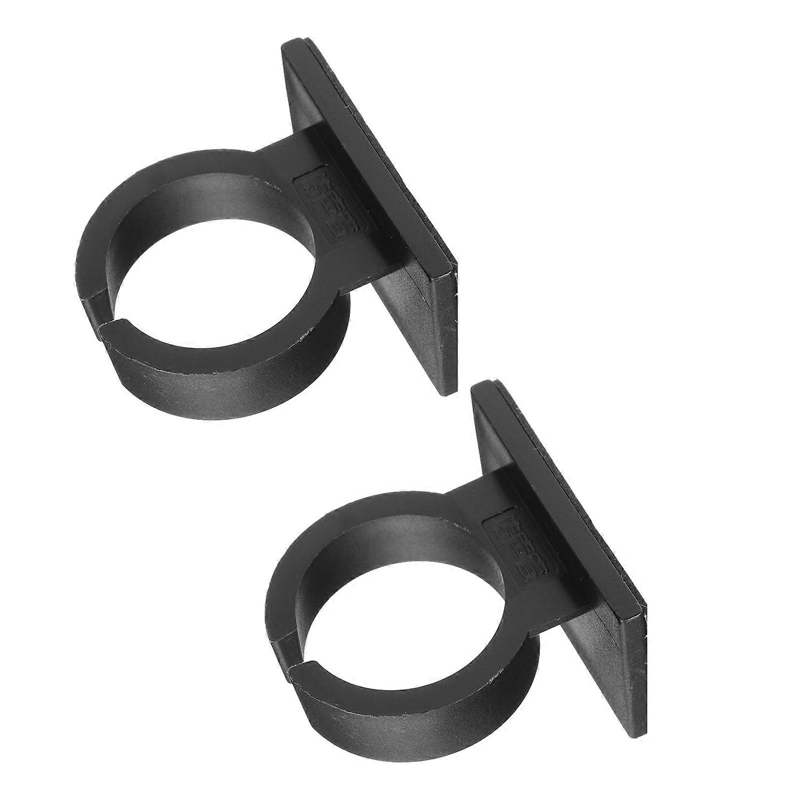 Microphone Clip Plastic Holders with Back Adhesive for Microphone Use 4Pcs