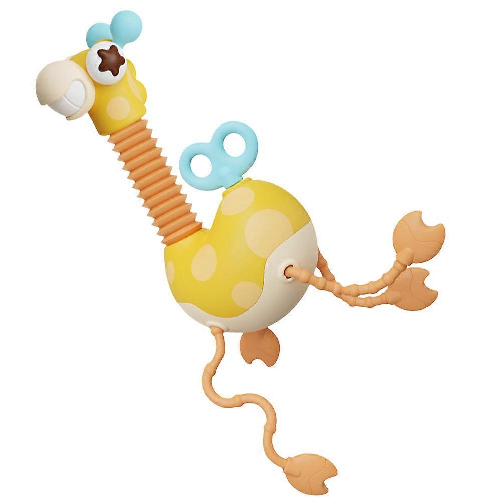 Long Neck Giraffe Toy Interactive Pull String Toy for Playing