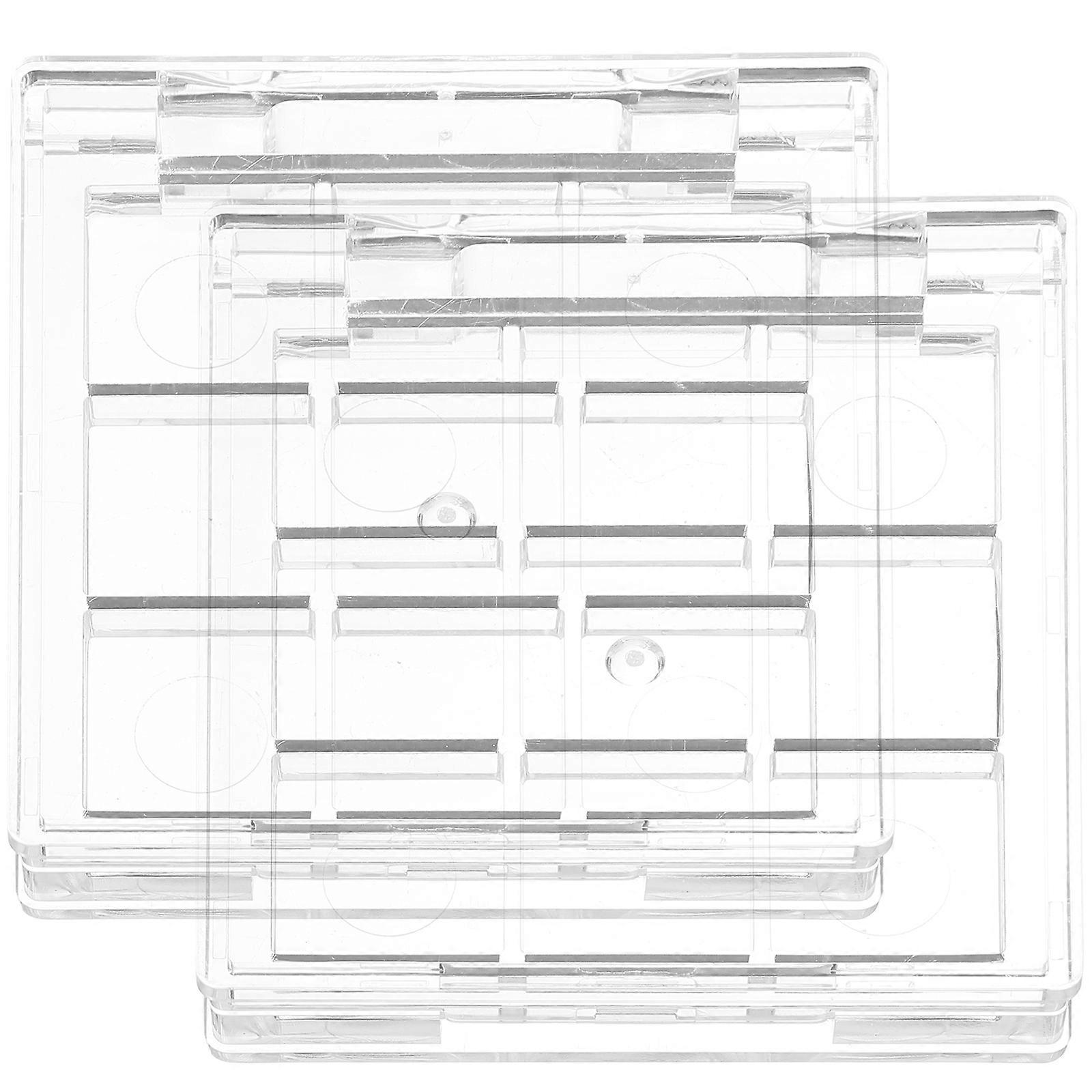 Eyesshadow Box Compact for Storage Use 2Pcs Transparent Refillable Cases