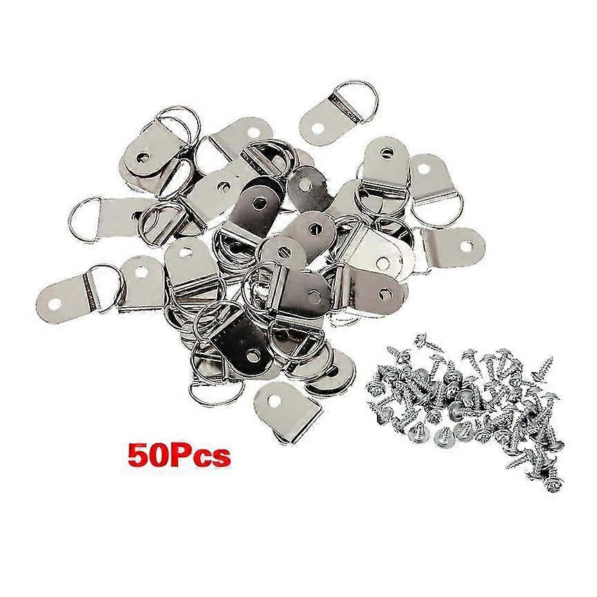 50 Pcs Medium D-ring Strap Hangers With Screws