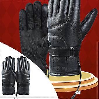 Beheizbare Handschuhe für winterliche Outdoor-Aktivitäten, USB-aufladbar, isoliert, Touchscreen-kompatibel, kompatibel mit USB-C-Ladegeräten
