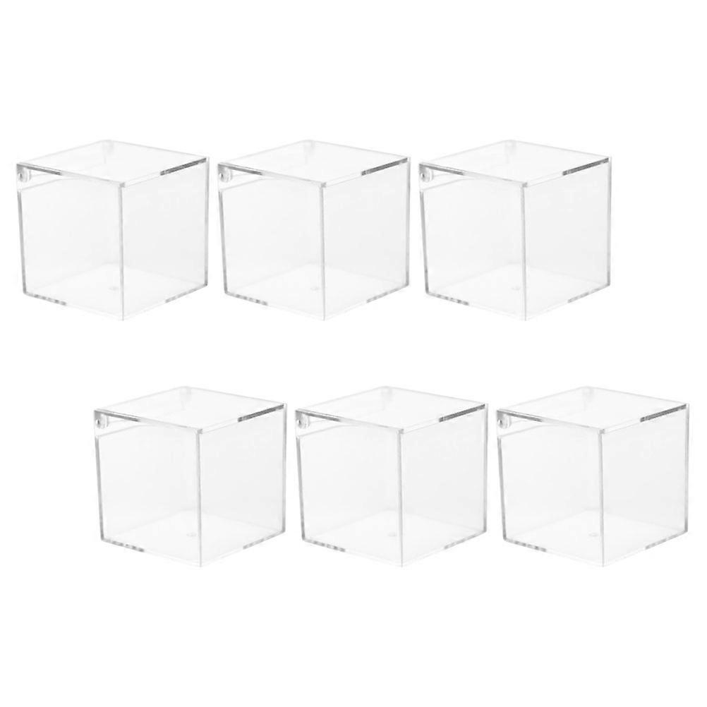 Candy Case Square Candy Boxes for Storage 18Pcs Transparent Small Gift Containers