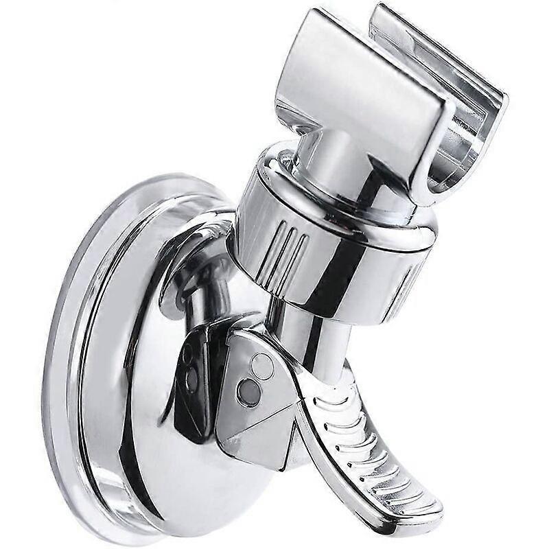 Adjustable Bathroom Shower Head Fixed Base Suction Cup No Punching - Full Electroplating